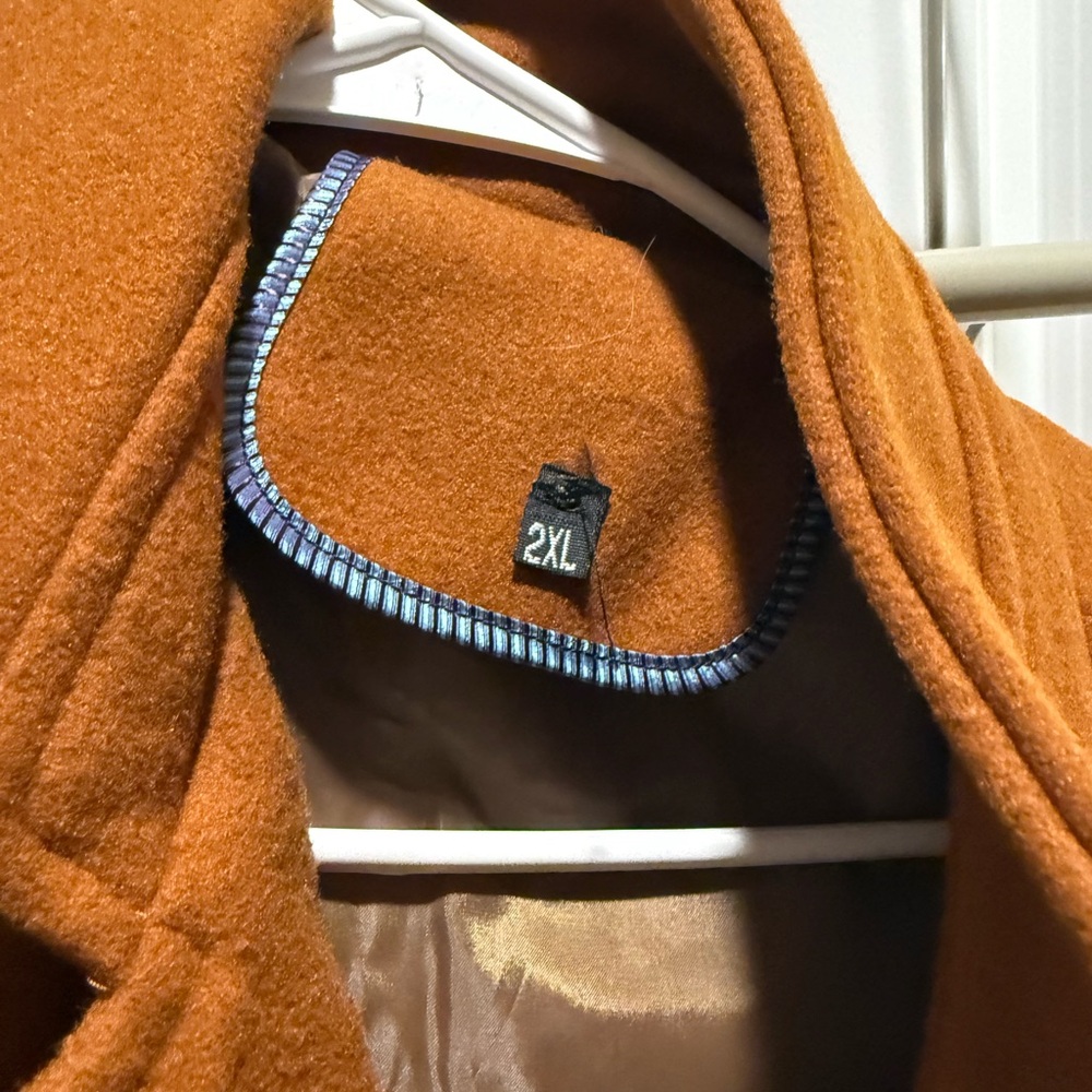 Rust Brown Oversized Coat - 2XL